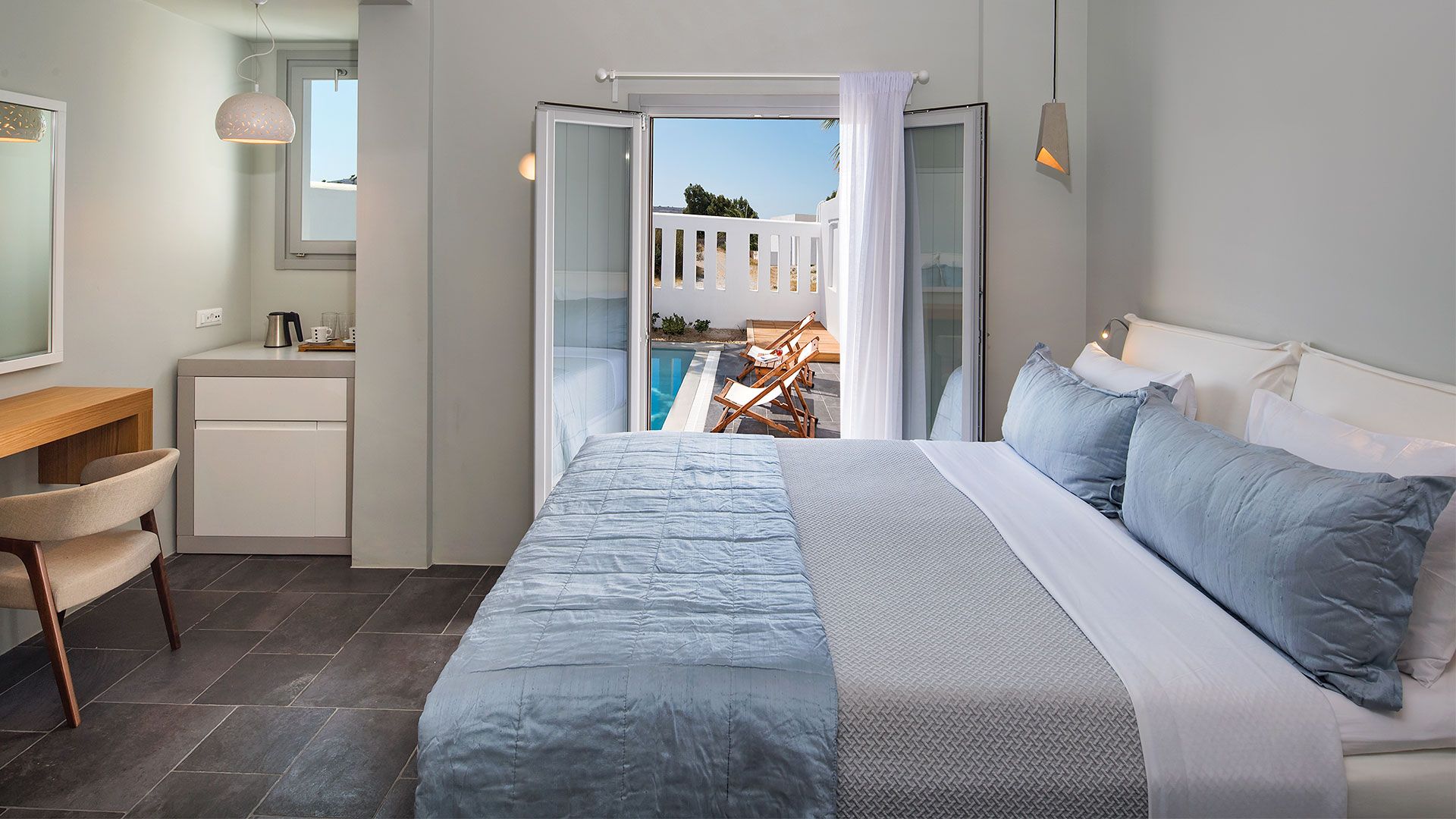 Construction & Interior Design of Meltemi Excelsior Suites, Perissa, Santorini