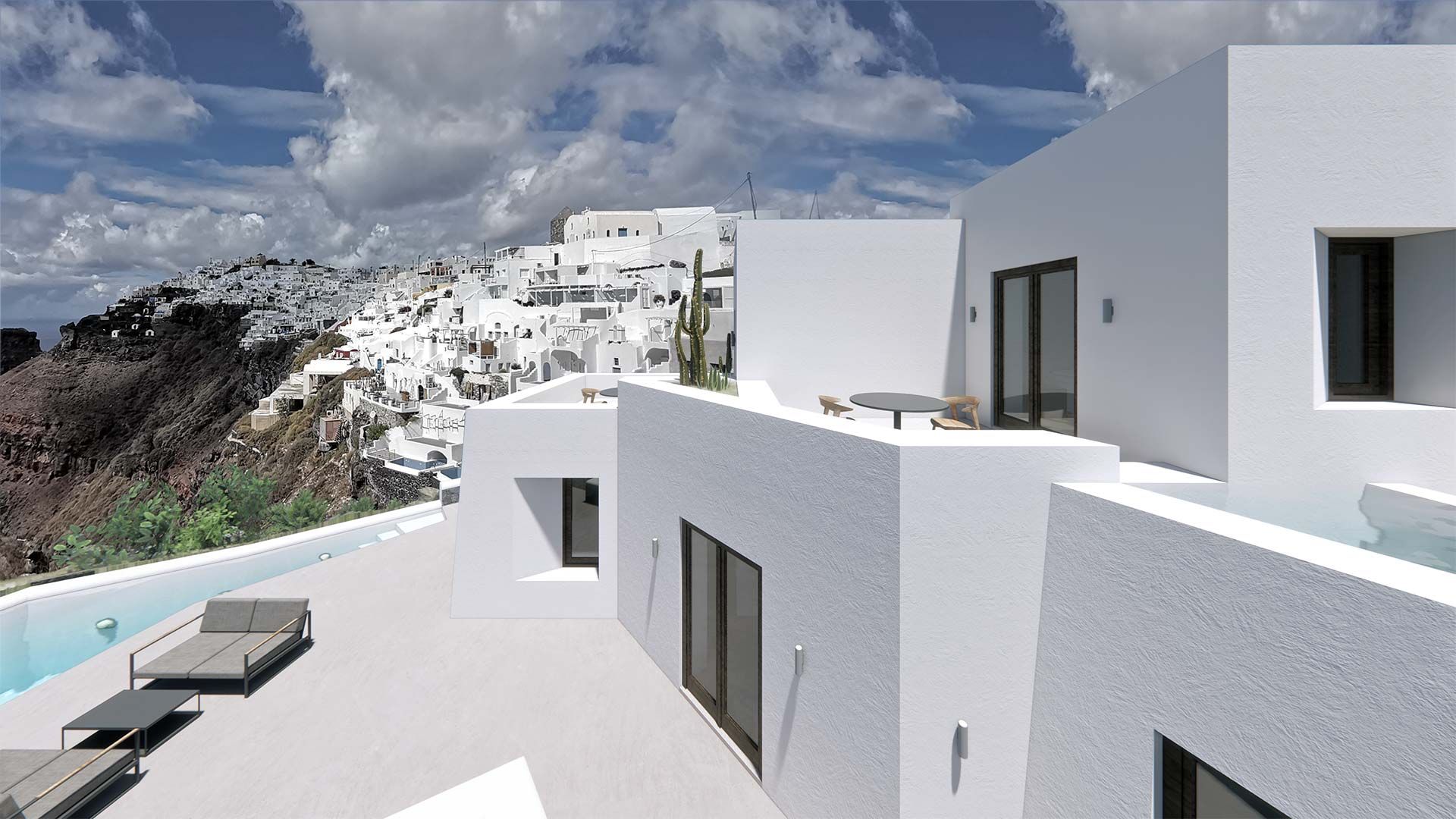 Study & Construction of 7 Luxury Suites, Imerovigli, Santorini