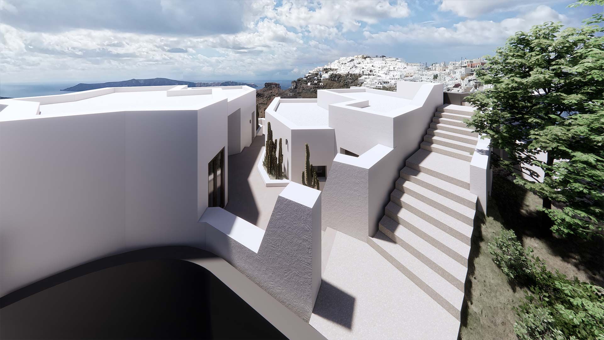 Μελέτη & Kατασκευή 7 Πολυτελών Σουιτών, Ημεροβίγλι, Σαντορίνη